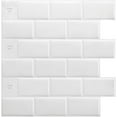 thumbnail image 1 of Stickgoo 10-Sheet Subway Tiles Peel and Stick Backsplash, 12.6" X 12" Stick on Tiles Kitchen Backsplash - Premium Vinyl Anti Mold Tiles, White Tiles for Bathroom & Fireplace Decorations, 1 of 6