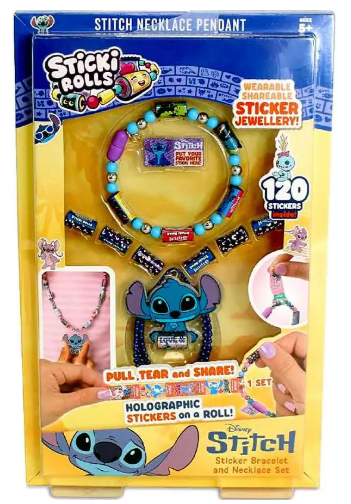 Sticki Rolls Lilo & Stitch Stitch Pendant Pack [120 Stickers Inside, Wearable, Shareable Sticker Jewelry!]
