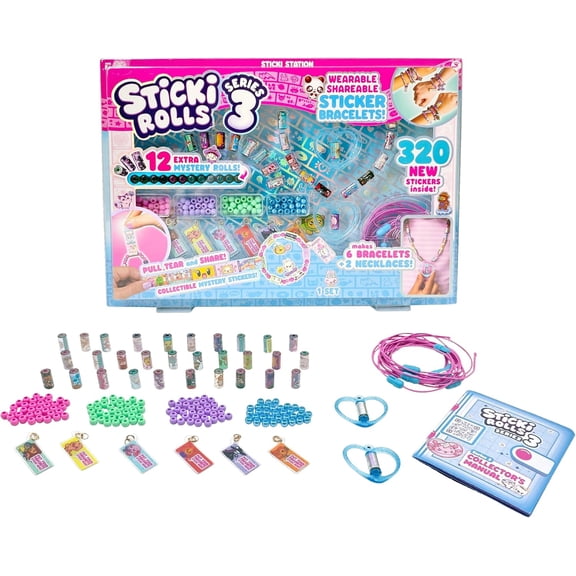 Sticki Rolls Sticki Station SERIES 3 Wearable Shareable Sticker Bracelet Jewellery Kit