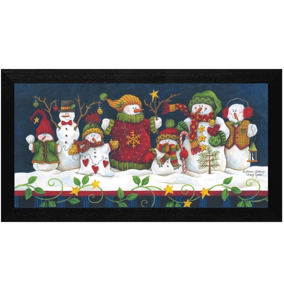 Trendy Decor4U "Sticking Together" By Diane Kater, Printed Wall Art, Ready To Hang Framed Poster, Black Frame