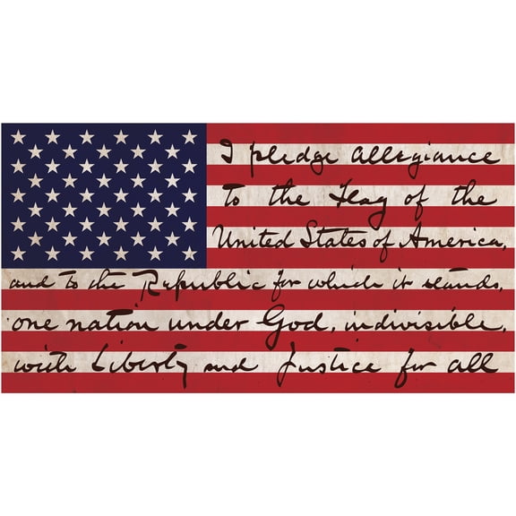 Stickios Pledge of Allegiance American Flag Decal (5.8" x 3.1")
