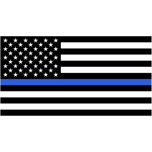 Stickios Thin Blue Line American Flag Decal - Back the Blue (5.8" x 3.1")