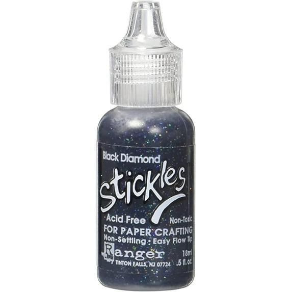 Ranger Stickles Glitter Glue .5oz-Black Diamond