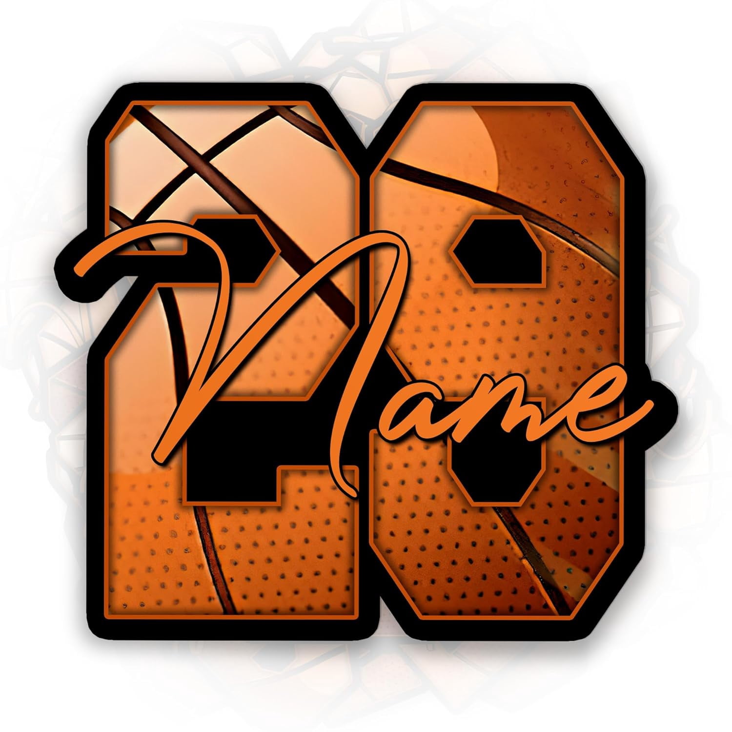 Stickly Basketball Name Sticker Sports Balls, Die-Cut Vinyl Stickers ...