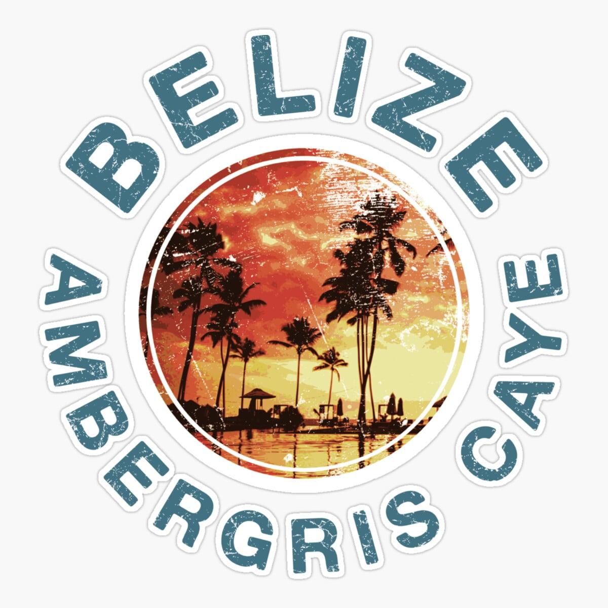 Stickly Belize Ambergris Caye Sticker, Phone Decal Water Bottle ...