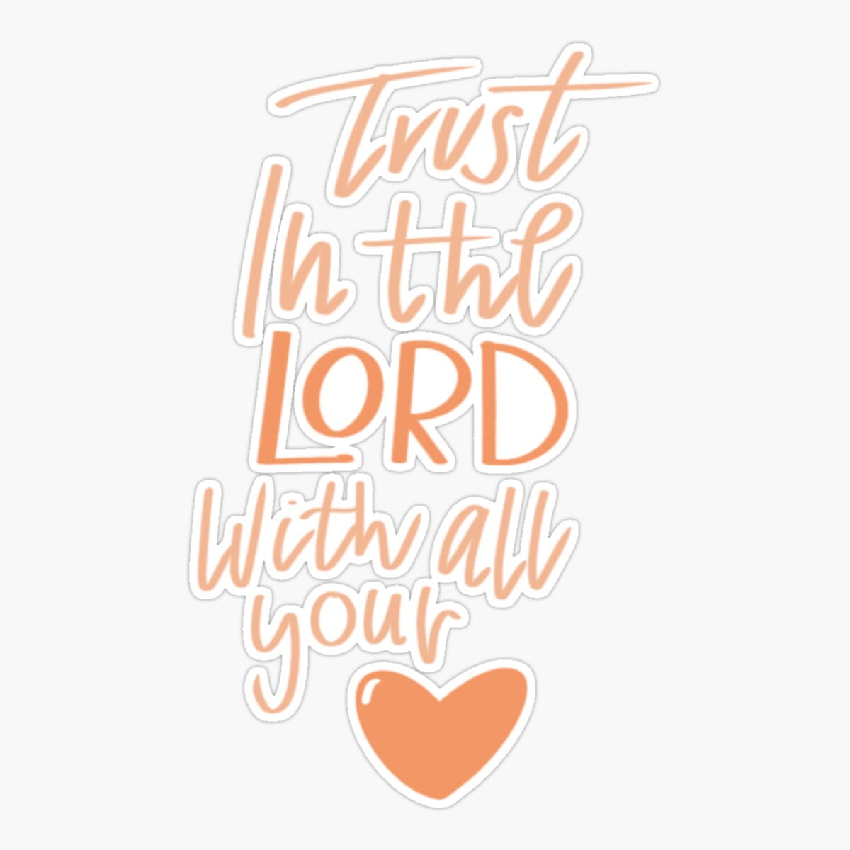 Stickly Bible Verse Proverbs 3:5 Sticker, Phone Decal Water Bottle ...