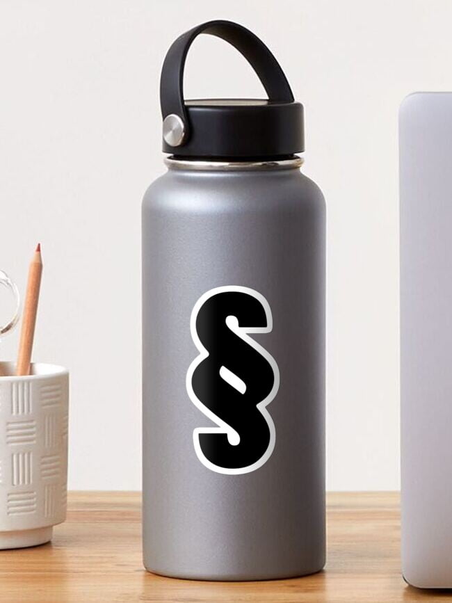 Stickly Black And White Paragraph Sticker, Phone Decal Water Bottle ...