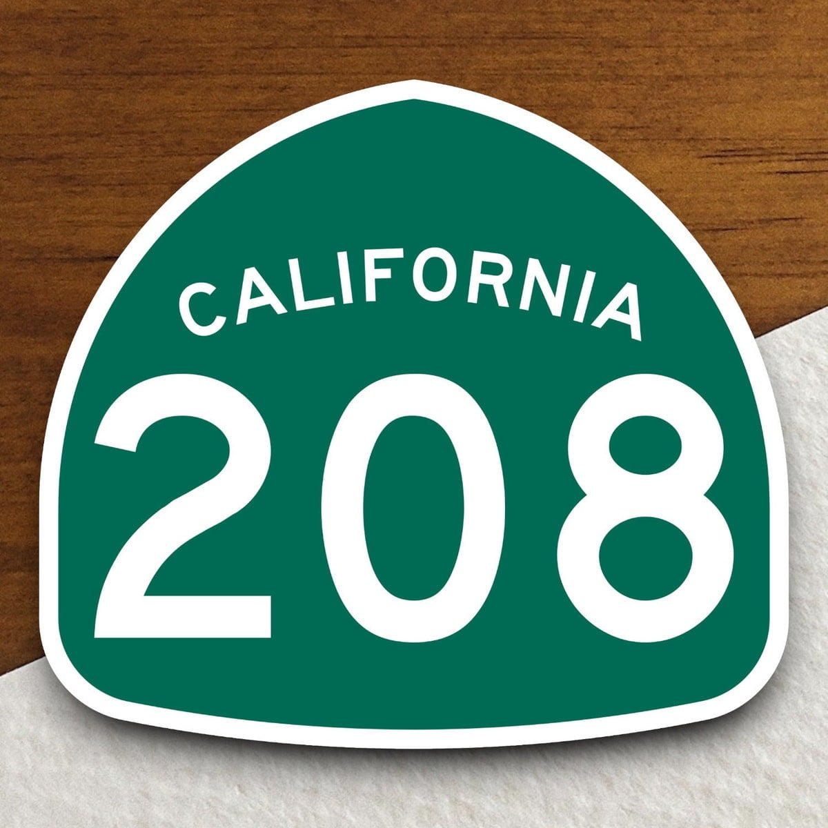 Stickly California State Route 208 Road Sign Sticker, Road Trip Sticker ...