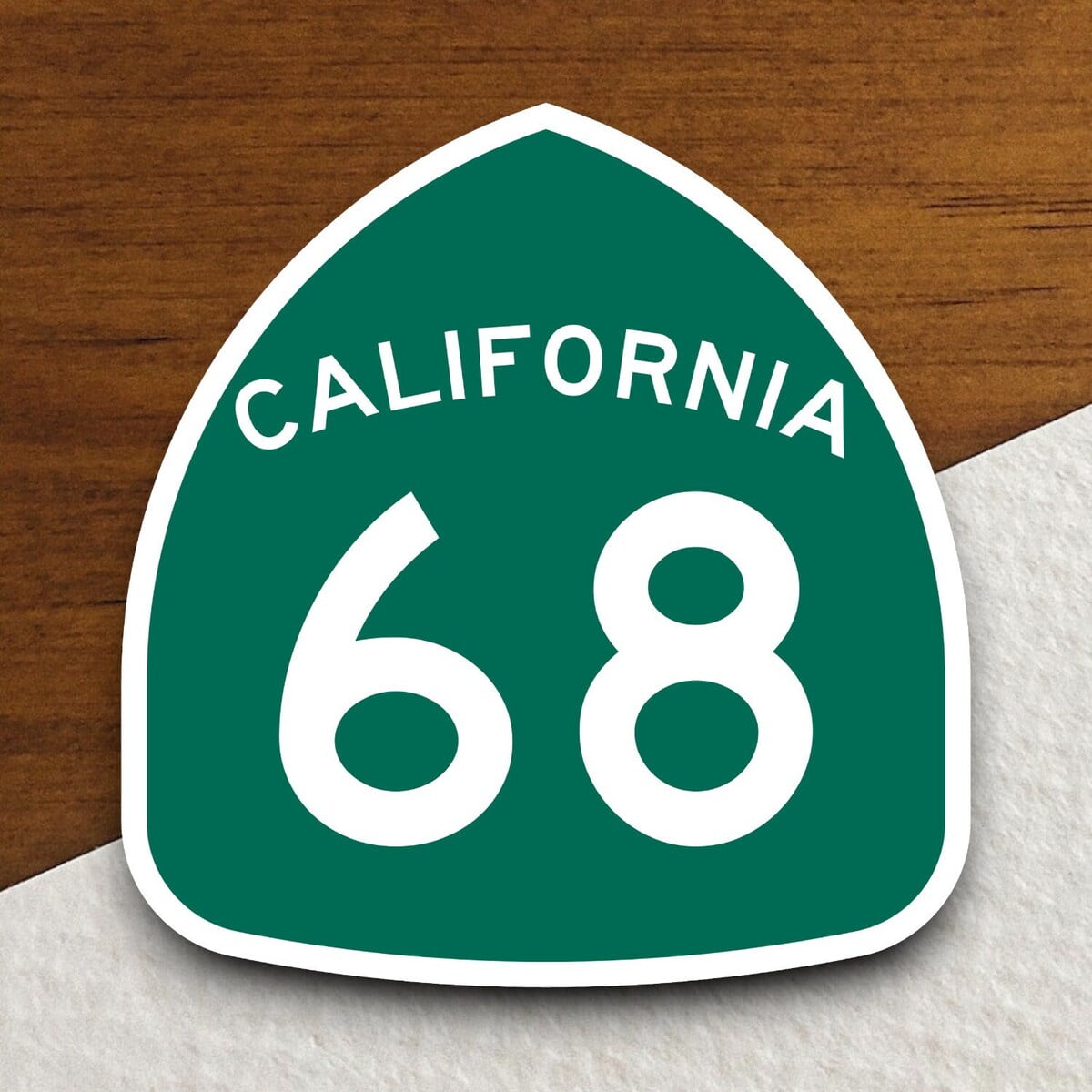 Stickly California State Route 68 Road Sign Sticker, Road Trip Sticker ...