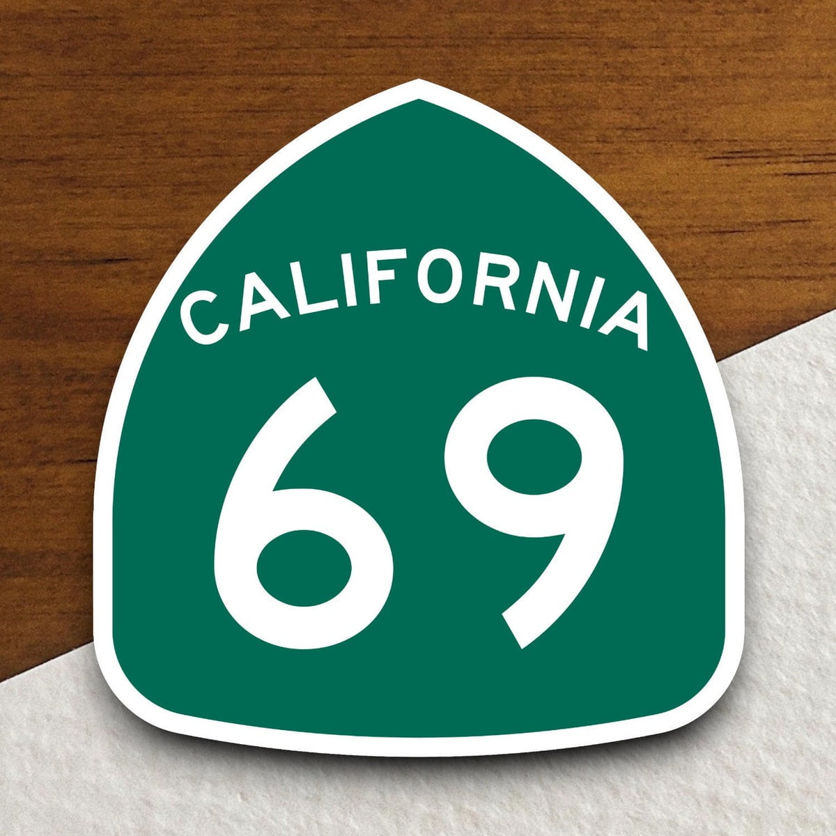 Stickly California State Route 69 Road Sign Sticker, Road Trip Sticker ...