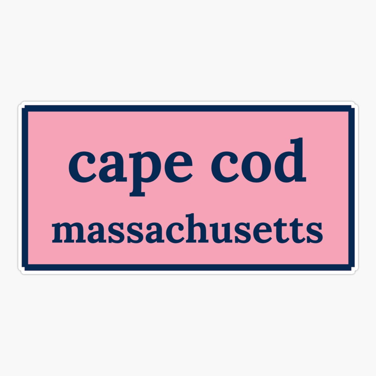 Stickly Cape Cod Massachusetts Sticker, Phone Decal Water Bottle ...