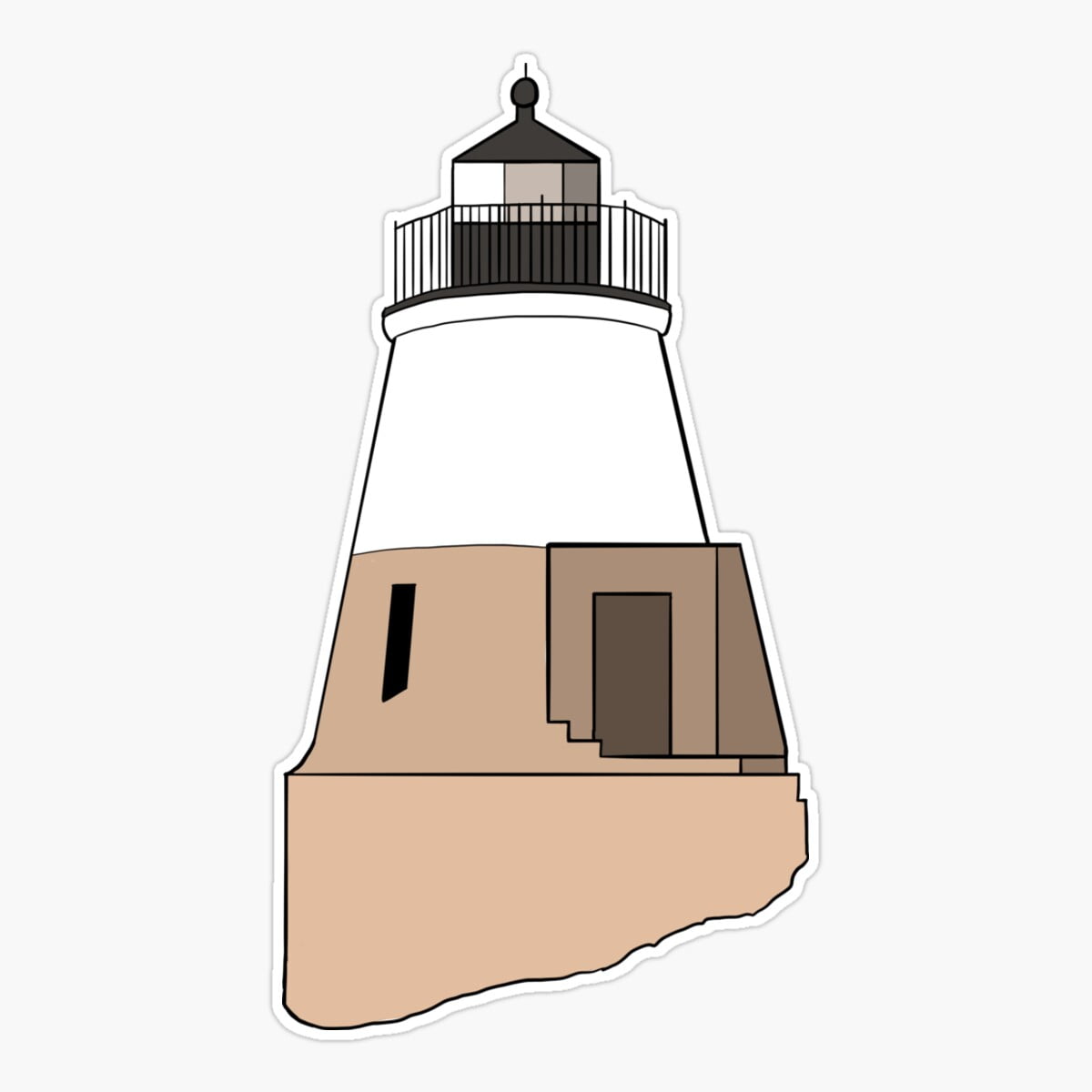 Stickly Castle Hill Lighthouse Sticker, Phone Decal Water Bottle ...