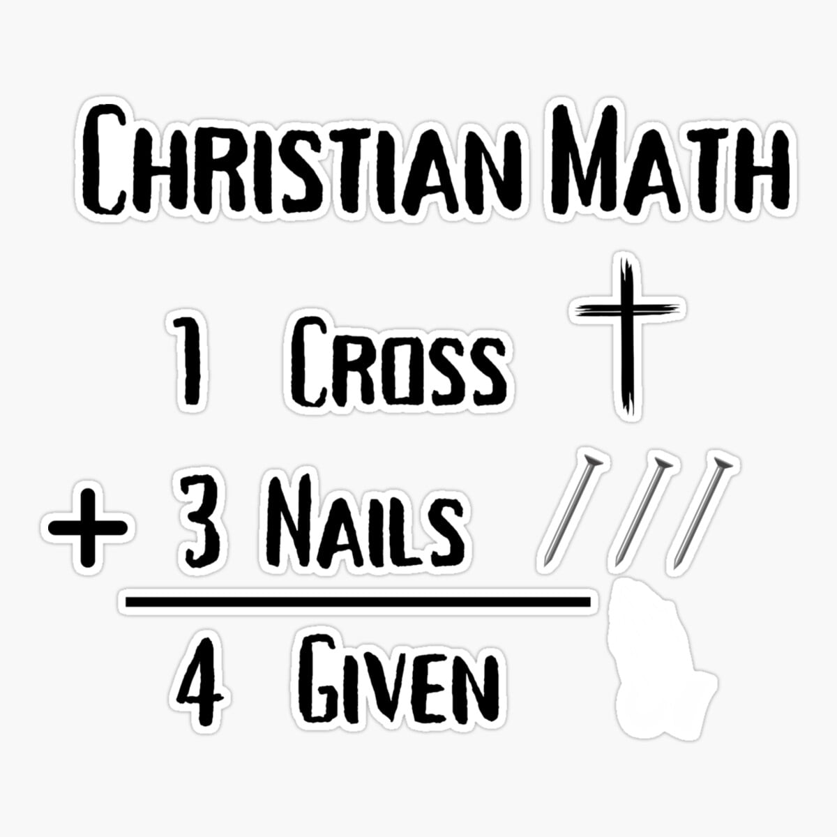 Stickly Christian Math Forgiven Sticker, Phone Decal Water Bottle ...