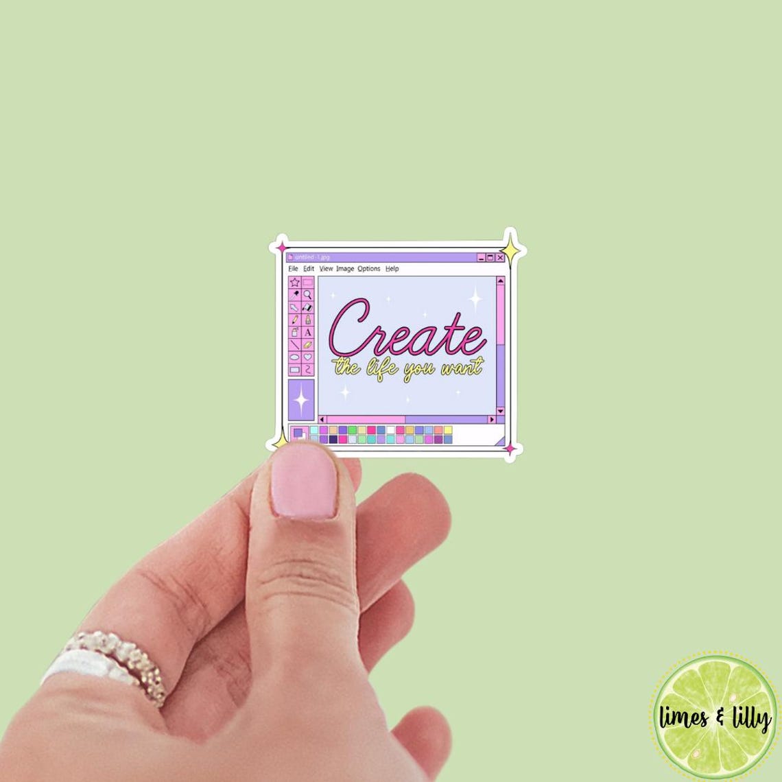 Stickly Create The Life That You Want Paint Computer Program Vinyl Er ...