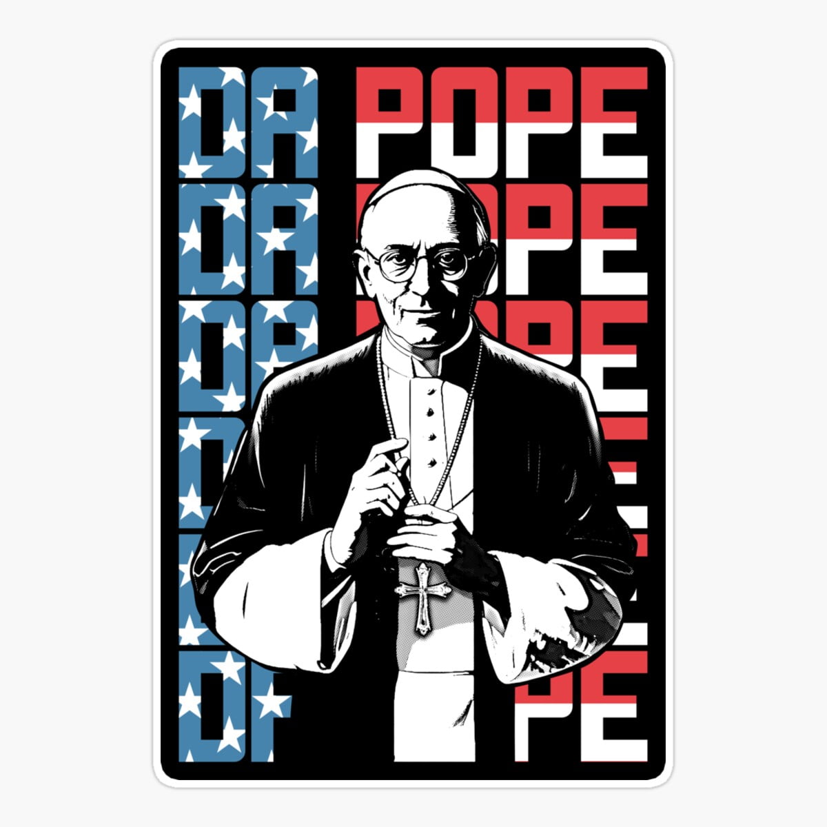 Stickly Da Pope Leo Xiv First American Holy Father Usa Flag Sticker ...
