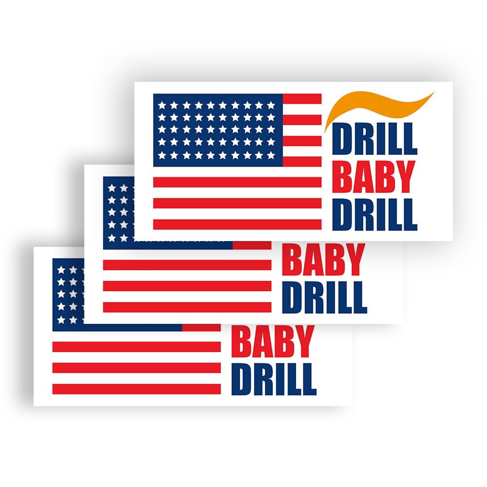 Stickly Drill Baby Drill Bumper Sticker, American Oil from American ...