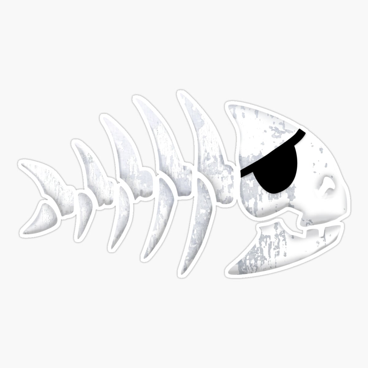 Stickly Flying Spaghetti Monster - Pirate Fish Sticker, Phone Decal ...