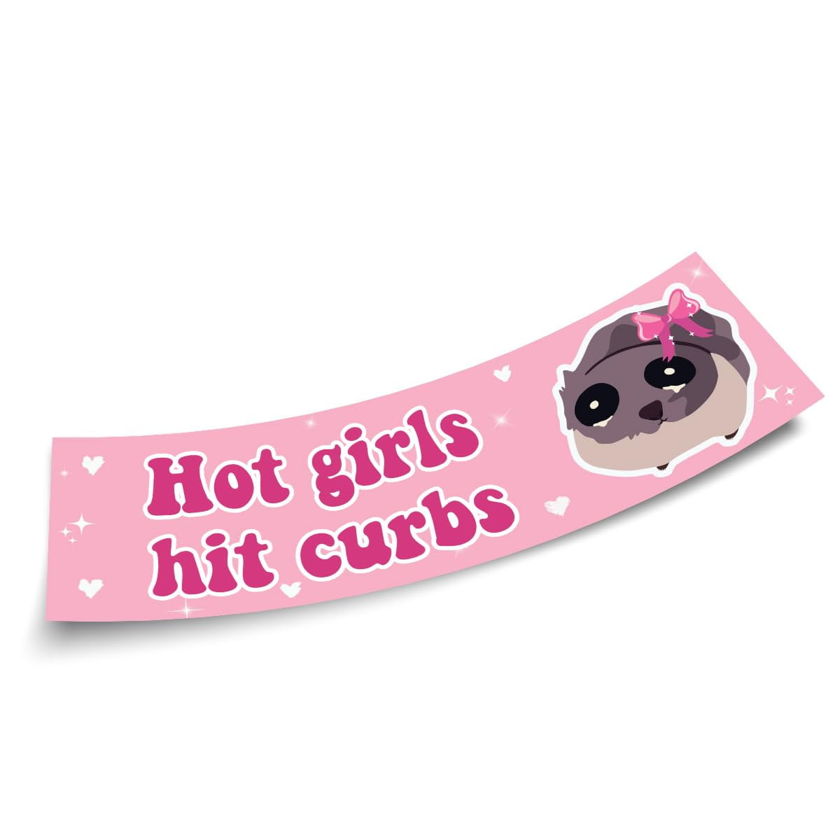 Tickly Sticker Stickly Funny Sad Hamster Meme Bumper Sticker Hot Girls Hit Curbs Merge ...