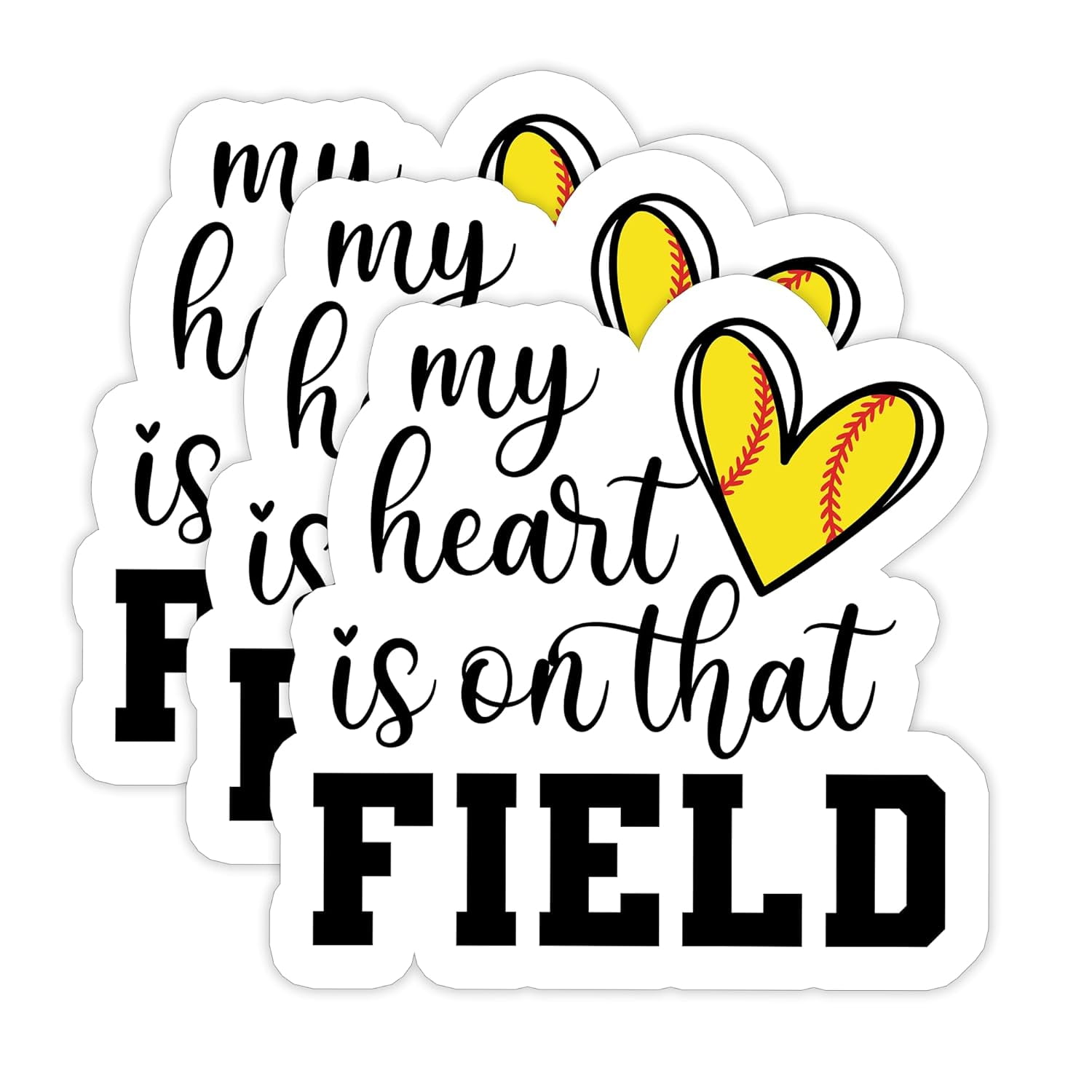 Stickly My Heart is on That Field Softball Sticker, Softball Stickers ...
