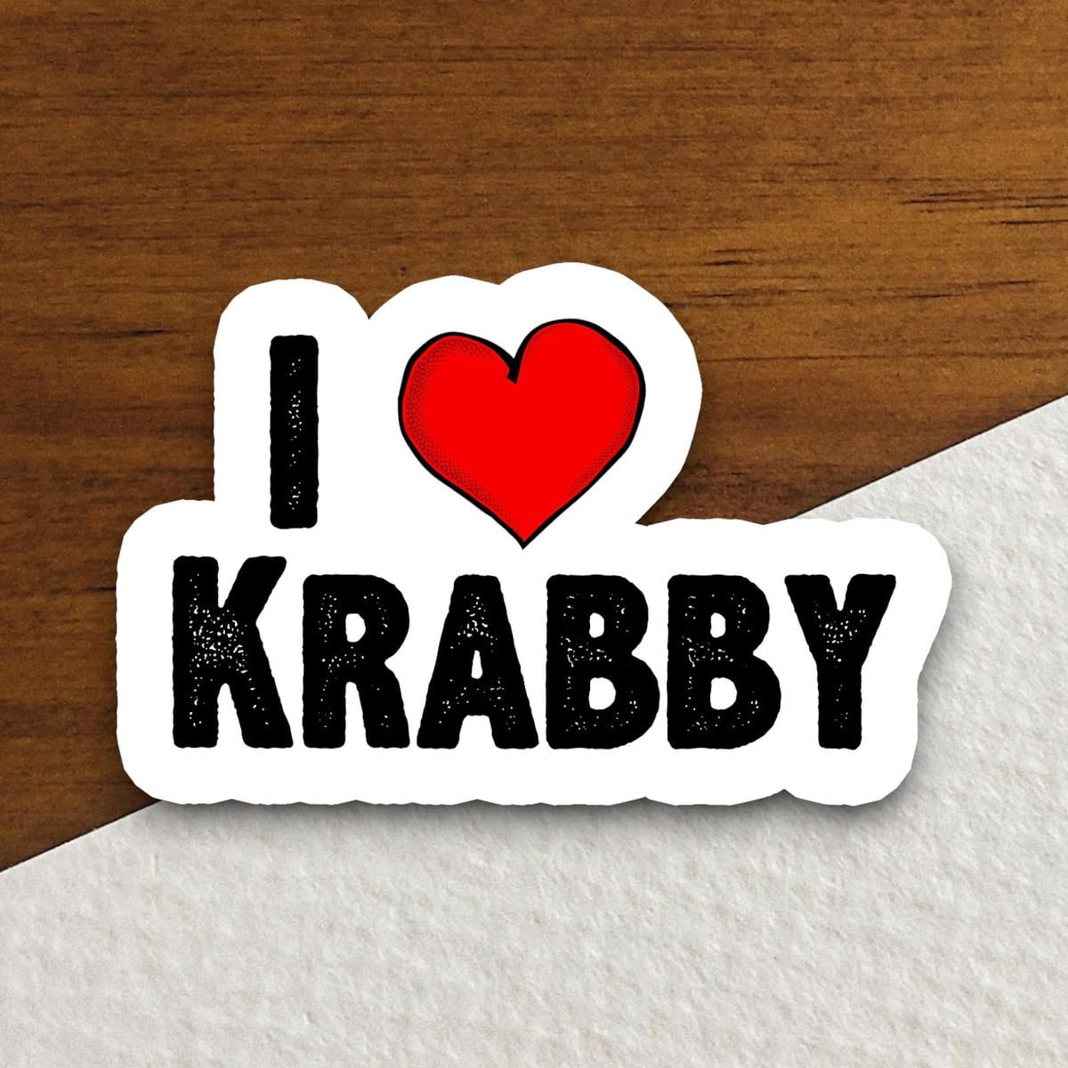 Tickly Sticker Stickly I Love Krabby Sticker, Pokémon Sticker, Heart Sticker, Love ...