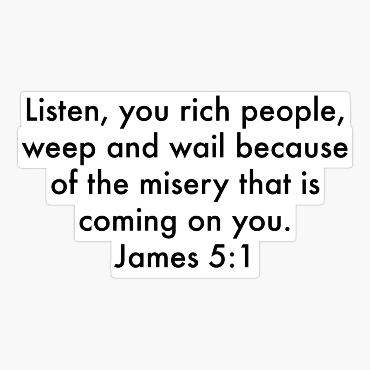 Stickly James 5:1 Sticker, Phone Decal Water Bottle Stickers Car Decals ...