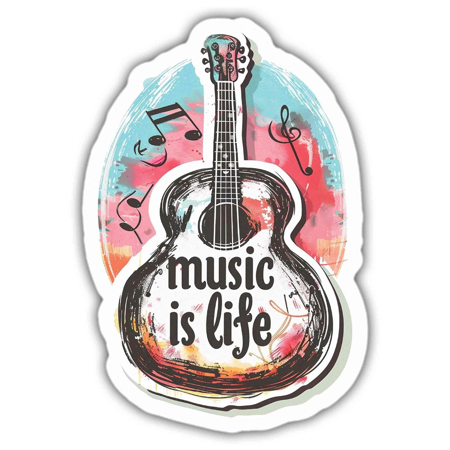Music Graphics Sticker Stickly Music Stickers Music Lover Decals Music Is Life Vinyl Stickers ...