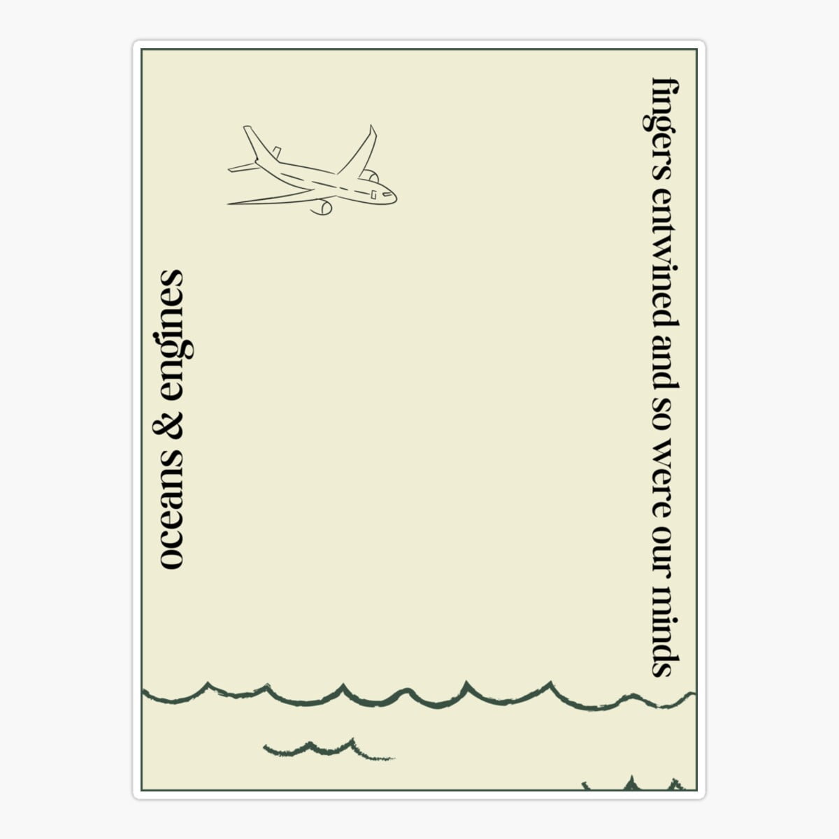 Stickly Niki Oceans & Engines Design Sticker, Phone Decal Water Bottle ...