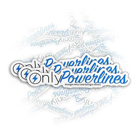 Stickly Only Powerlines Sticker Powerline Lineman Electrician Hanging ...