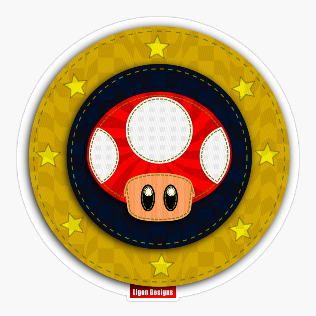 Tickly Sticker Stickly Shroom Patch Sticker, Phone Decal Water Bottle Stickers Car ...