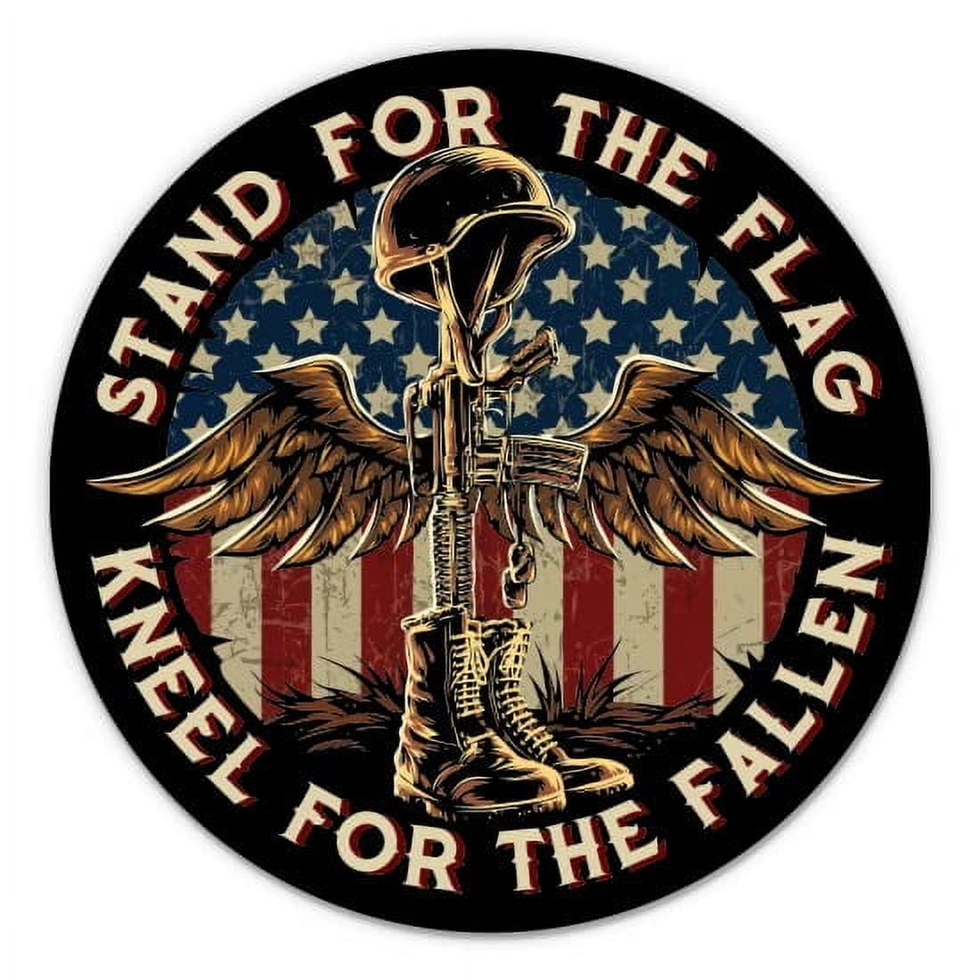 Stickly Stand for The Flag Kneel for The Fallen Military Sticker Laptop ...