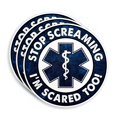 thumbnail image 2 of "Stop Screaming I'm Scared Too" Patch – PVC Rubber, Hook Fastener, PS12 2 of 2
