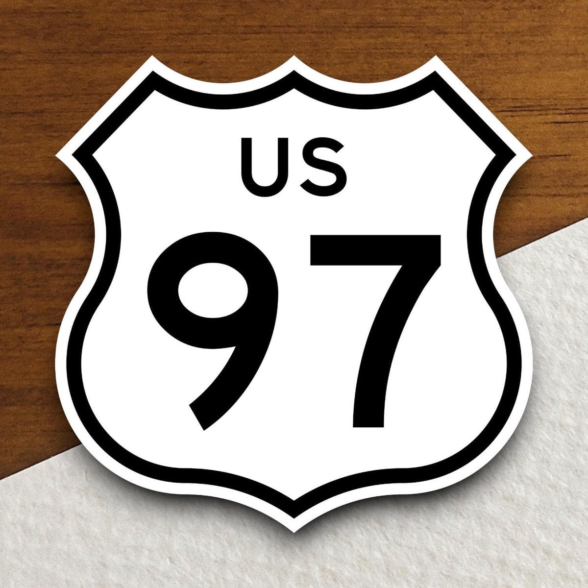 Stickly United States Route 97 Road Sign Sticker, Road Trip Sticker ...