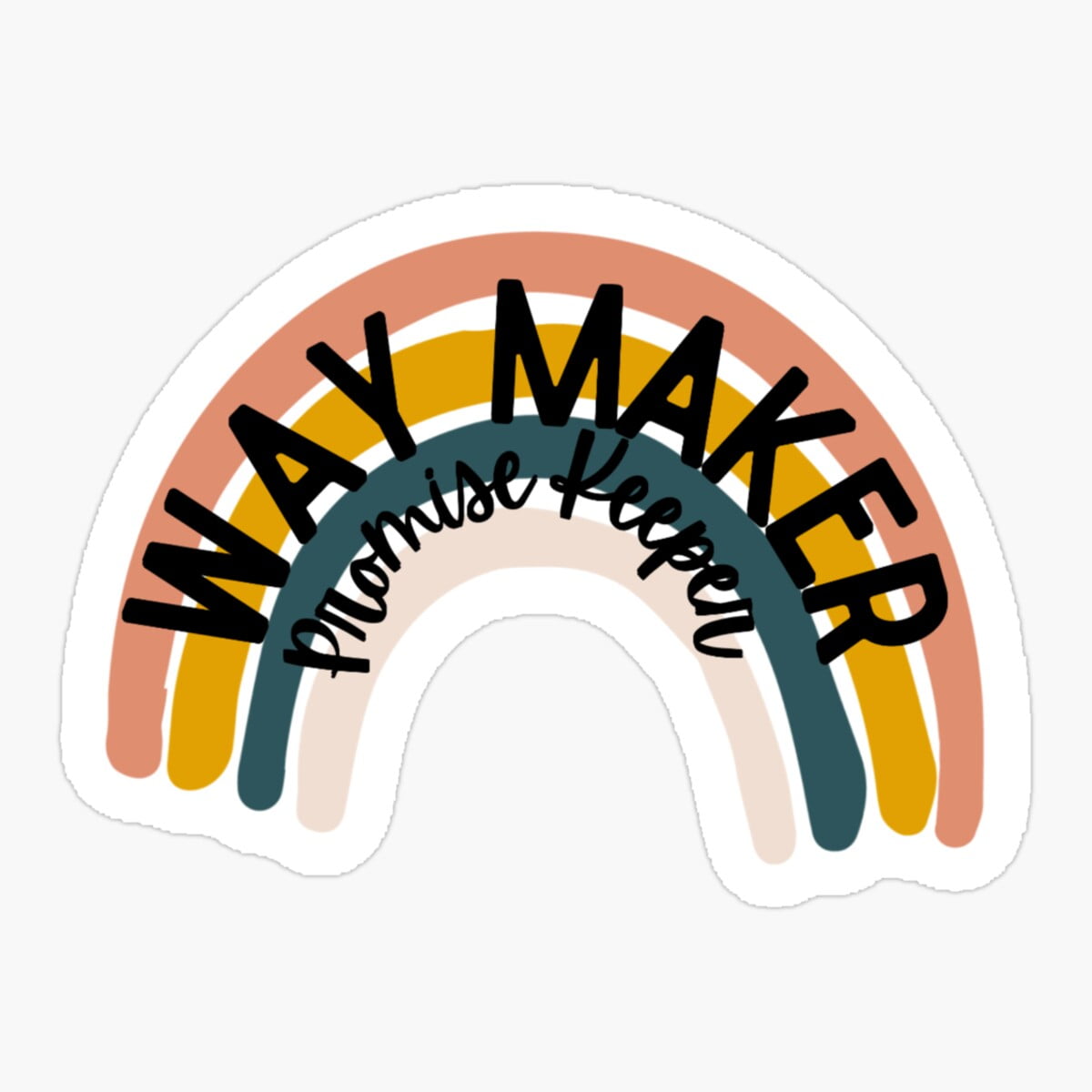Stickly Way Maker Promise Keeper Christian Song Lyric Sticker, Phone ...