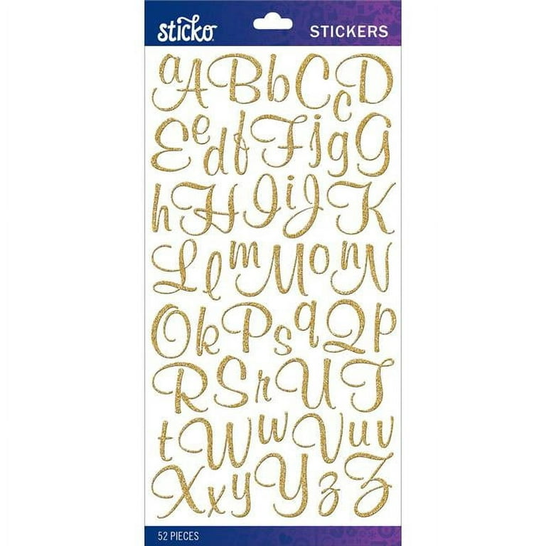 Sticko+Alphabet+Stickers+Poster+Board+XL+-+Gold+015586987607 for sale  online