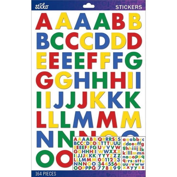Sticko Alphabet Stickers-Primary Futura Bold Large