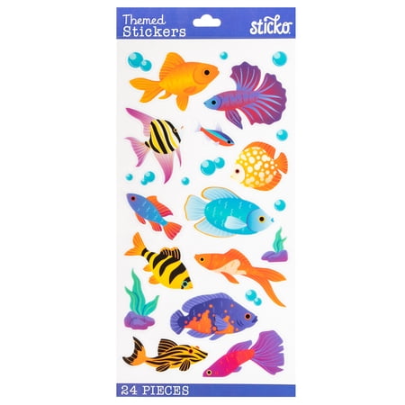 Sticko Aquarium Fish Flat Stickers Removable