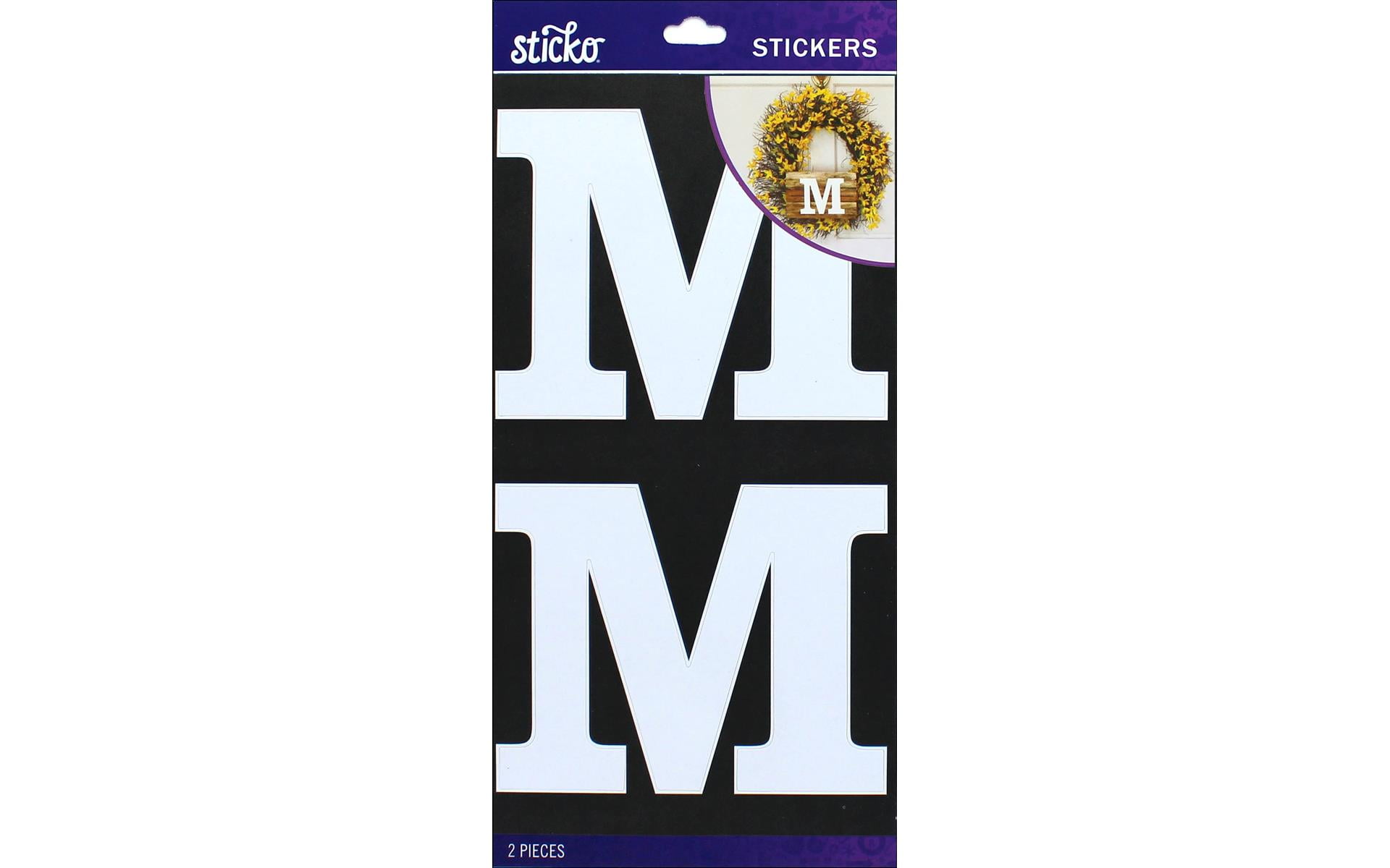 Sticko Elegant Black Foil Monogram Stickers-n 