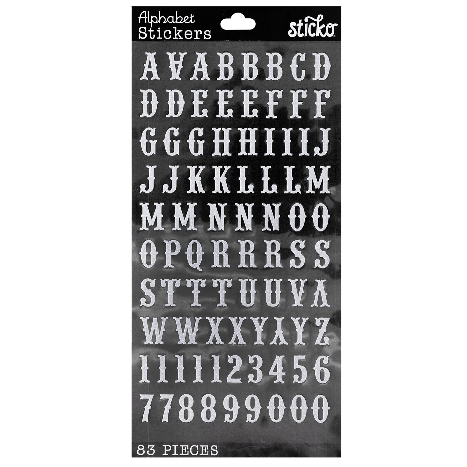 Sticko BLACK KRONE Small Alphabet Stickers - 166 pcs