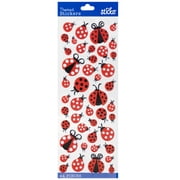 Sticko Classic Solid Multicolor Puffy Themed Ladybugs Plastic Stickers, 44 Pieces