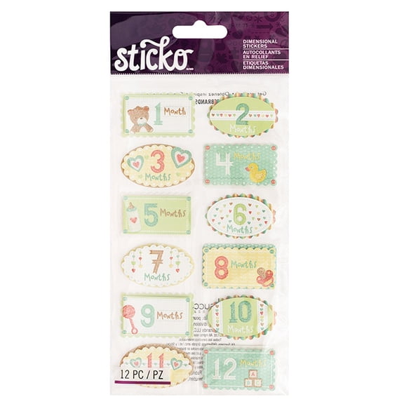 Sticko Dimensional Stickers-Baby's First Year
