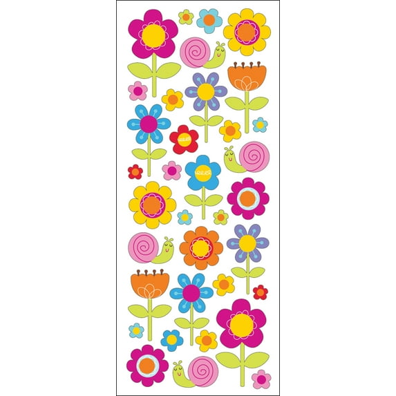 Sticko Happy Flowers Stickers, 1 Each