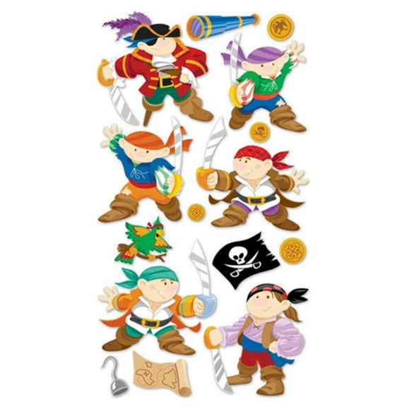 Sticko Jolly Rogers Metallic Stickers