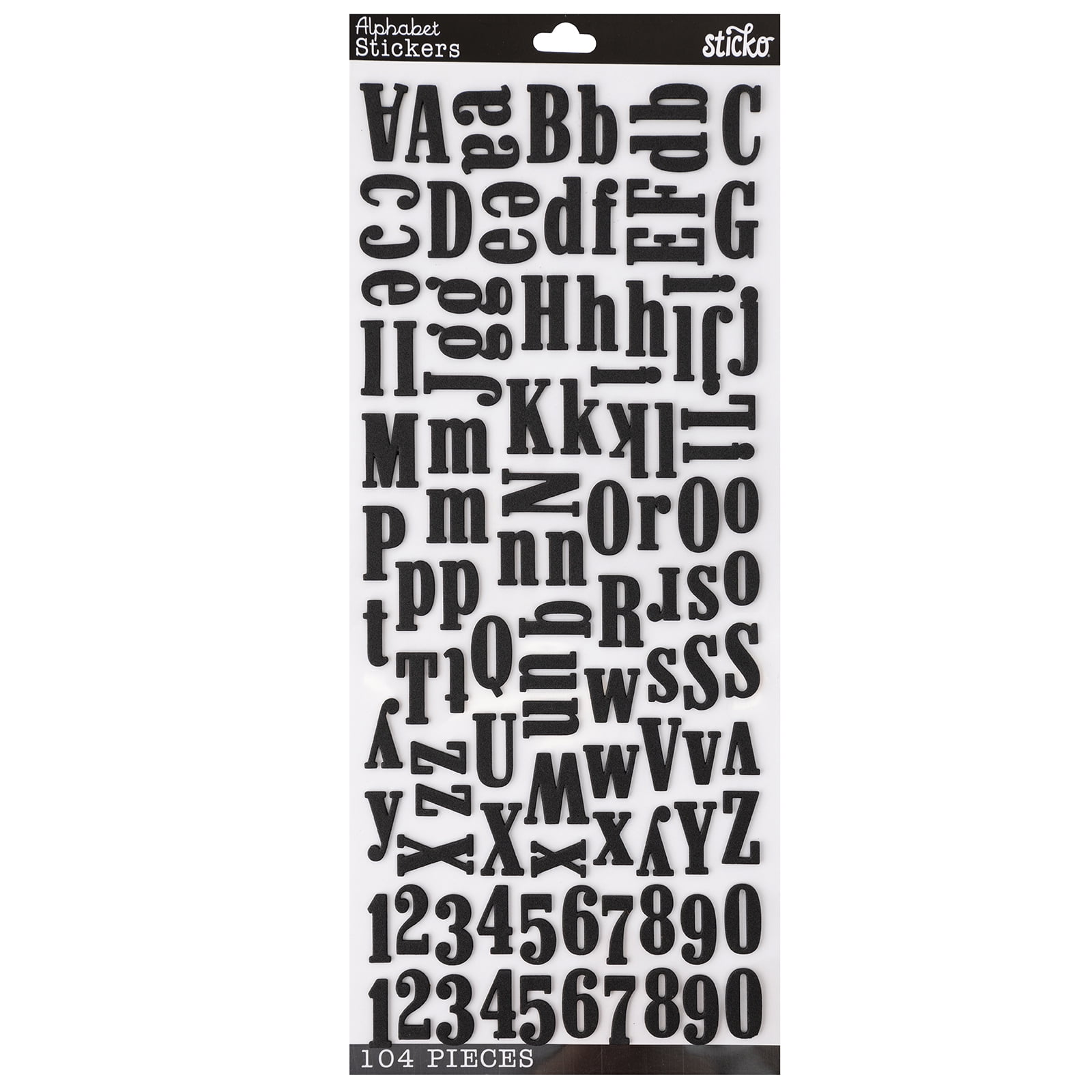 Sticko Alphabet Stickers-Black Dot Large - 015586817119