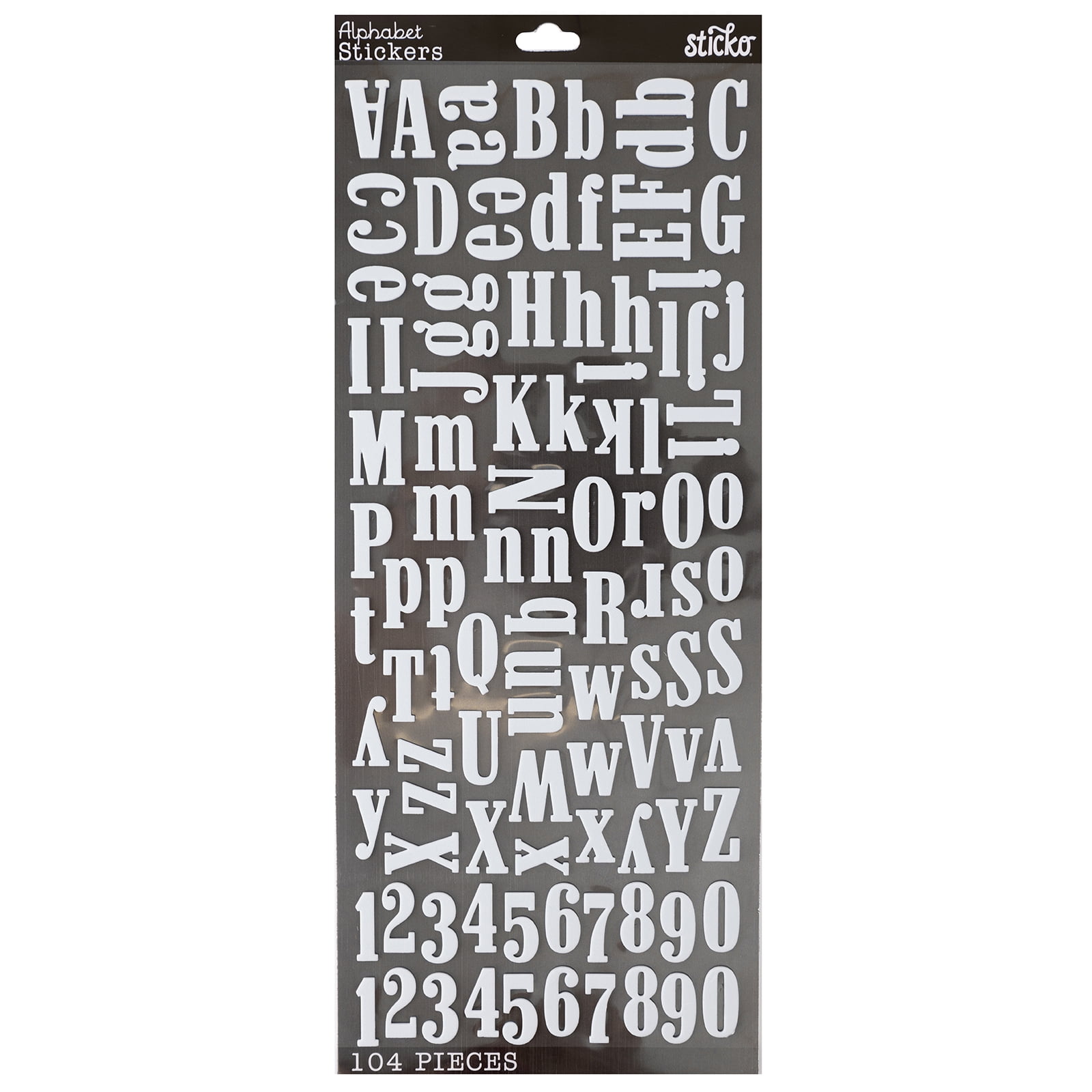 Sticko Alphabet Stickers 126/Pkg Funkydori - Extra Large - Black