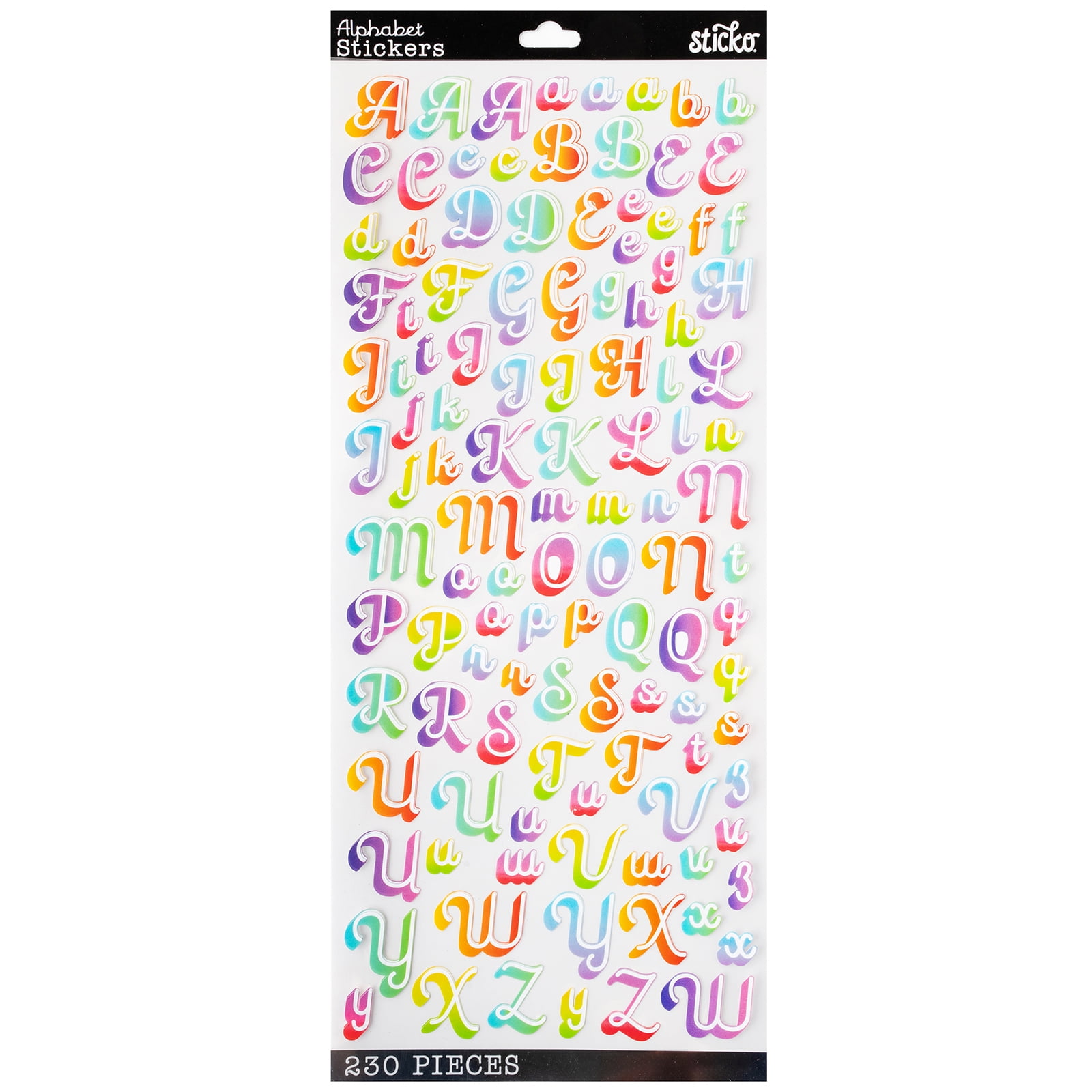 STI Bright Large Alphabet Stickers