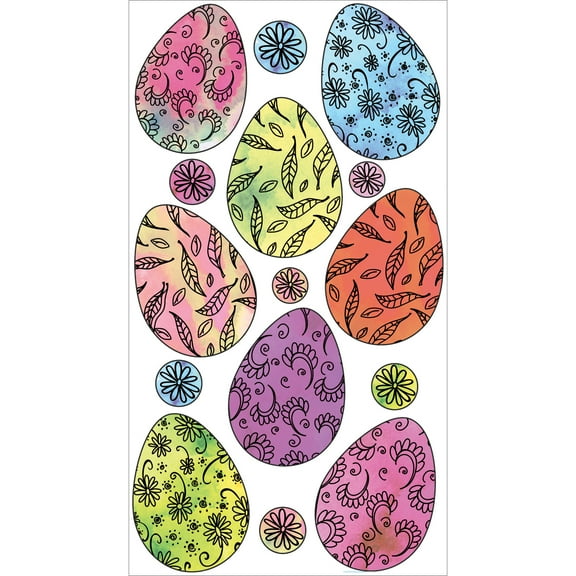 Sticko Seasonal Stickers-Hand Drawn Eggs
