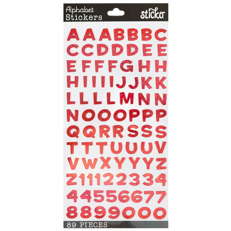 Sticko Alphabet Sticker, Extra Large, Assorted Colors in 2023
