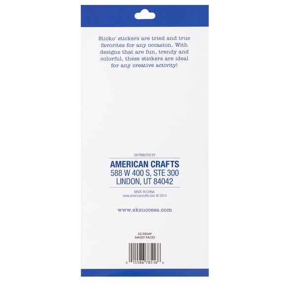 Sticko Smiley Faces Multicolor Themed Paper Solid Stickers, 91 Piece