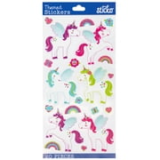 Sticko Solid Classic Multicolor Unicorns Everyday Plastic Stickers, 20 Stickers
