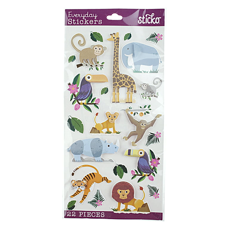 Sticko Jungle Animals Tiny Stickers
